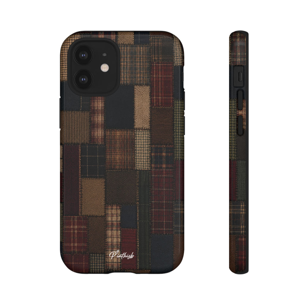 Plaid Patchwork Tough Phone Case