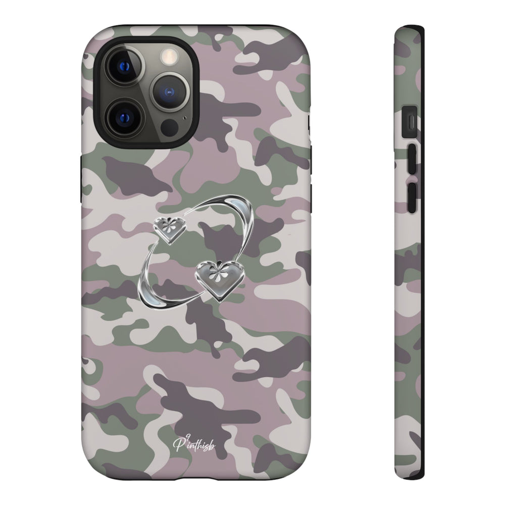 Camouflage Heart Tough Phone Case