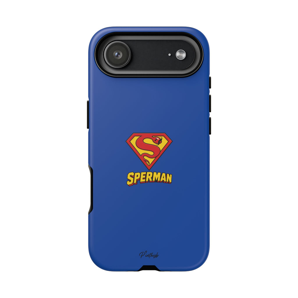 "SPERMAN" Parody Logo Tough Phone Case