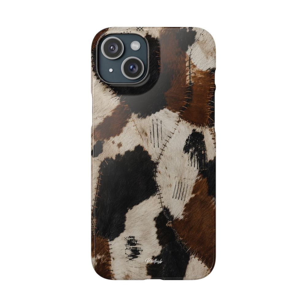 Brown & Black Animal Print Snap Case