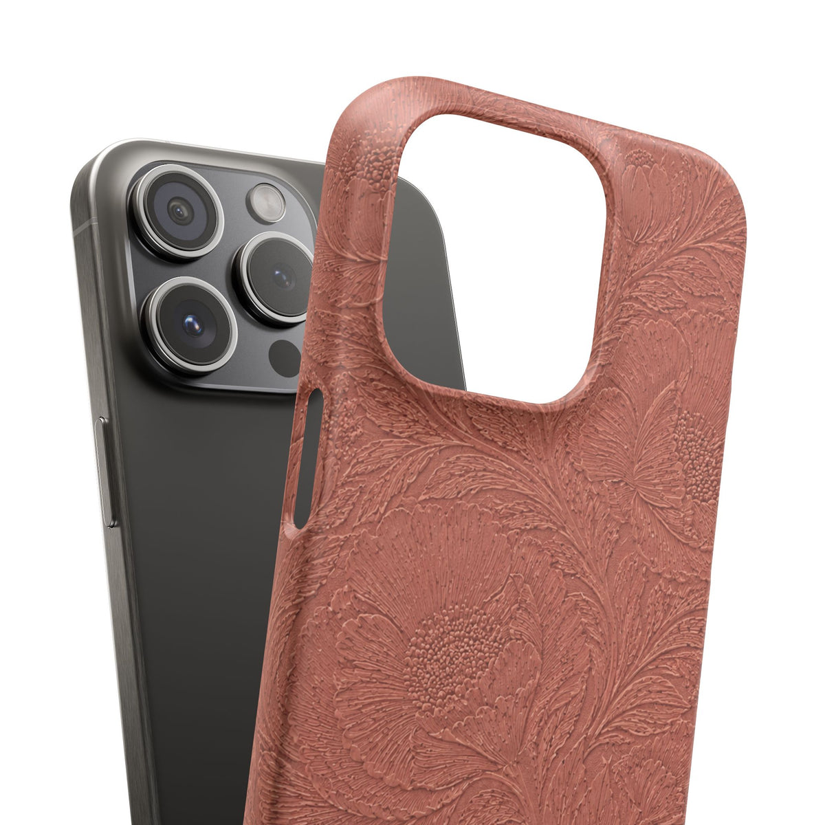 Embossed Floral Snap Case