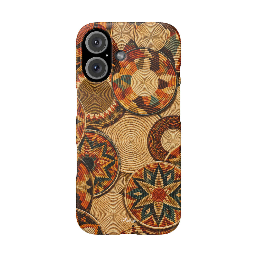 Bohemian Woven Basket Pattern Snap Case
