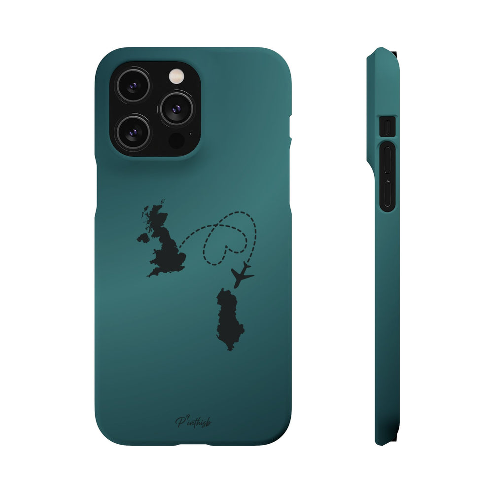 Copy of UK to Albania Pink Snap Phone Case