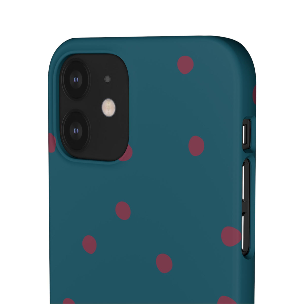 Teal & Burgundy Polka Dot Snap Phone Case