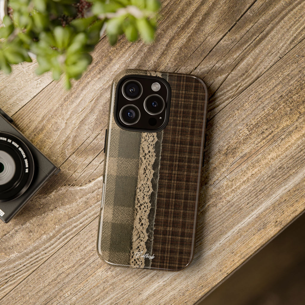 Plaid Lace Tough Phone Case