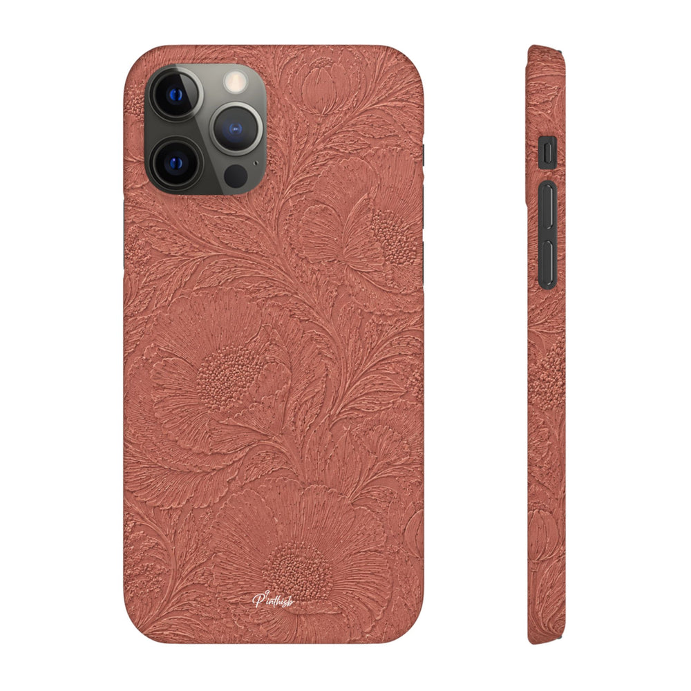 Embossed Floral Snap Case