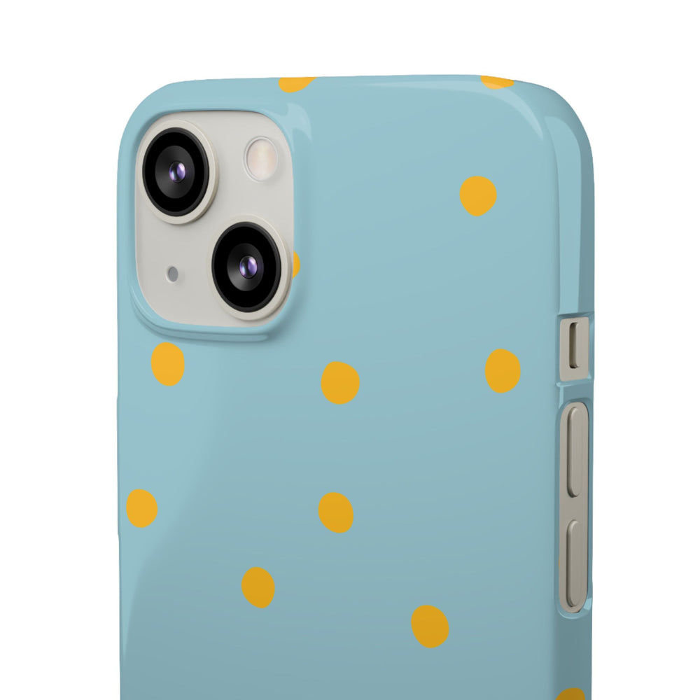 Blue & Yellow Polka Dot Snap Phone Case