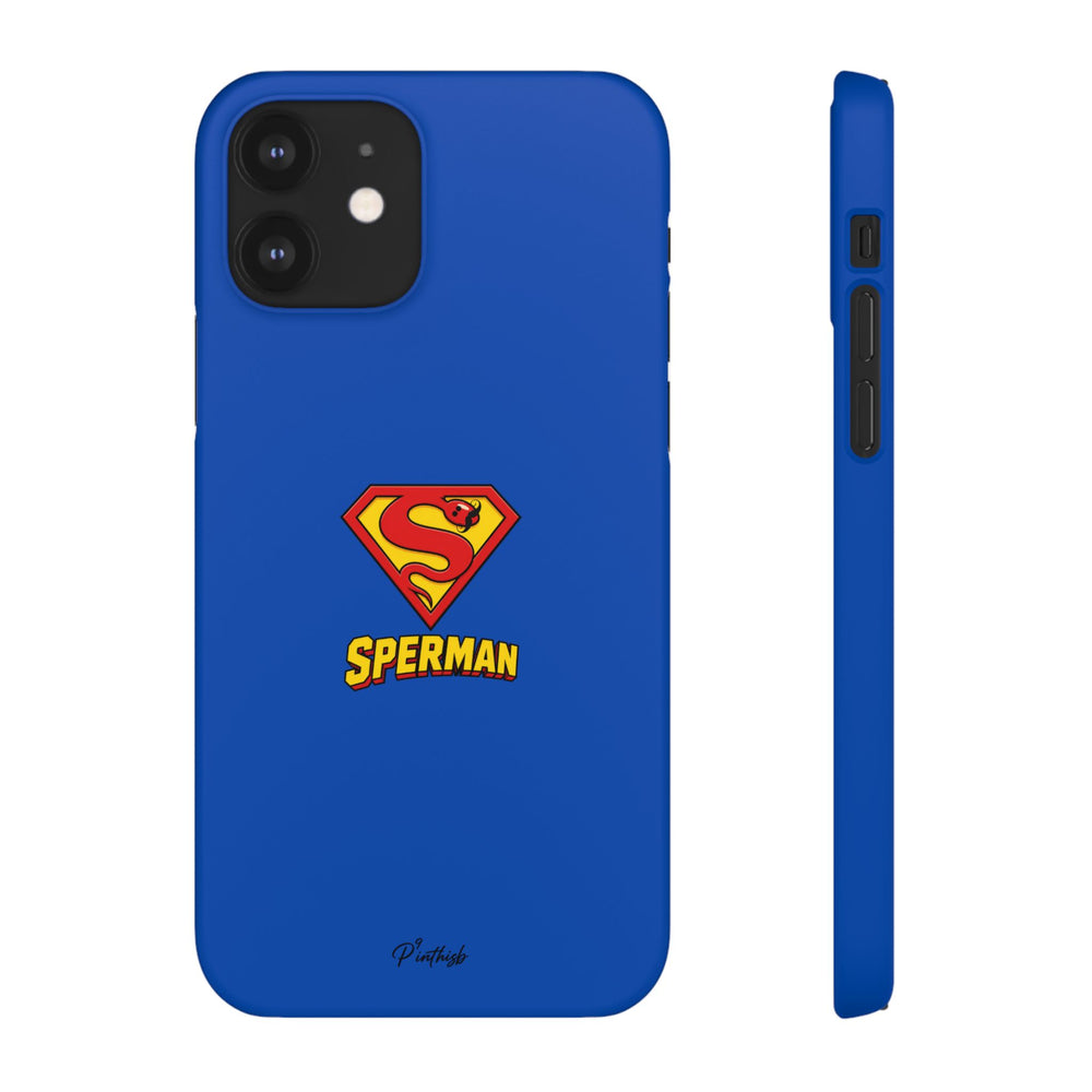 "SPERMAN" Parody Logo Snap Phone Case