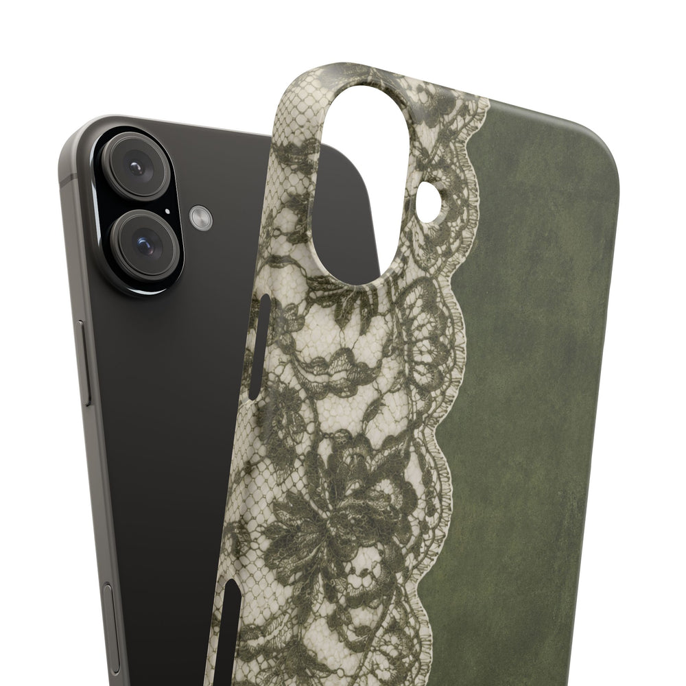 Olive Lace Snap Case