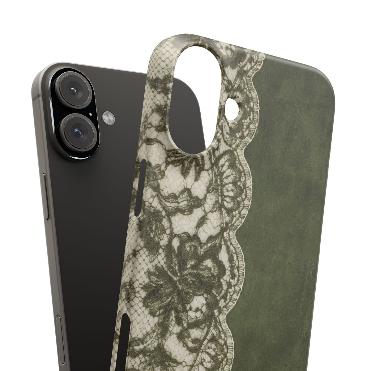Olive Lace Snap Case