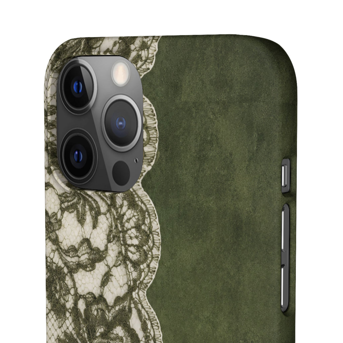 Olive Lace Snap Case