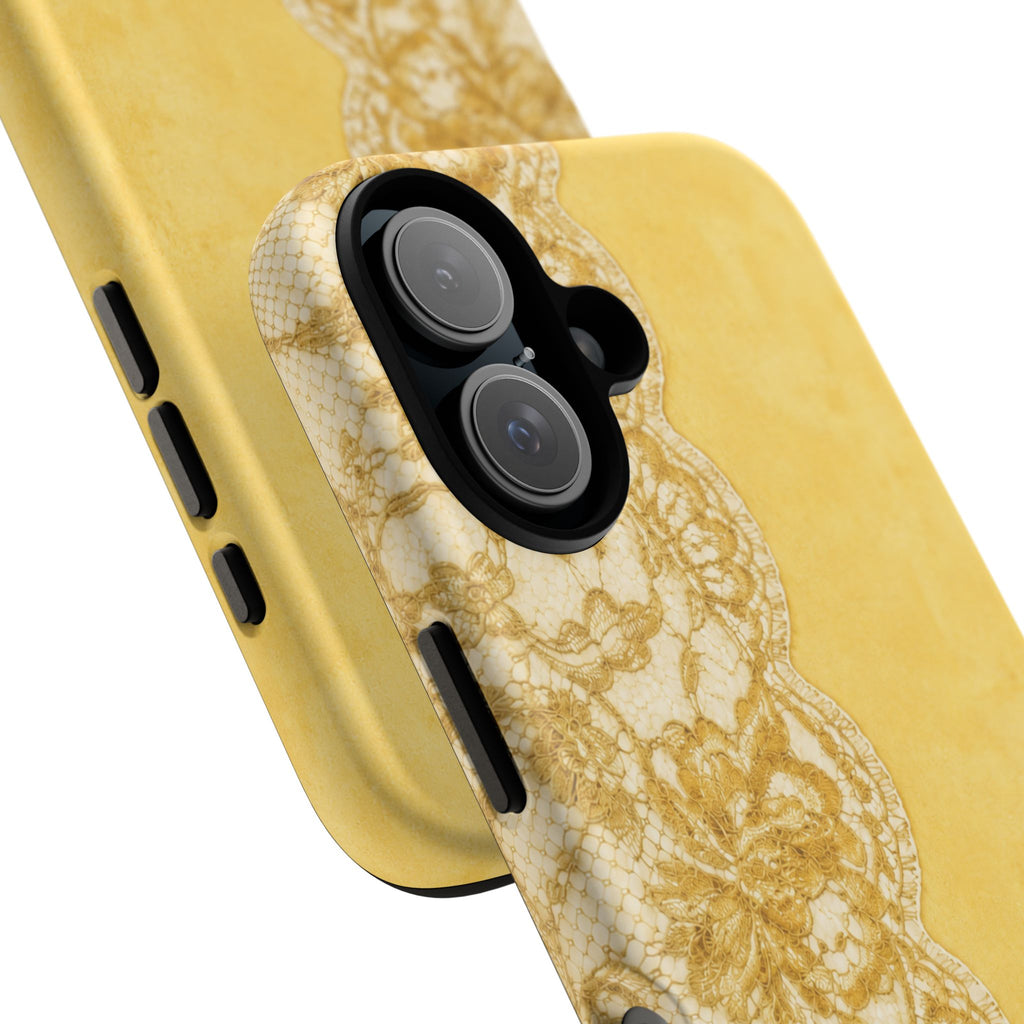 Yellow Vintage Lace Tough Case