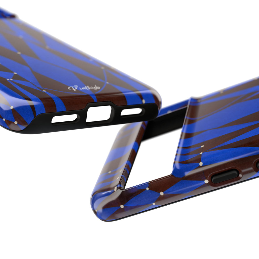 Geometric Blue Diamond Tough Phone Case