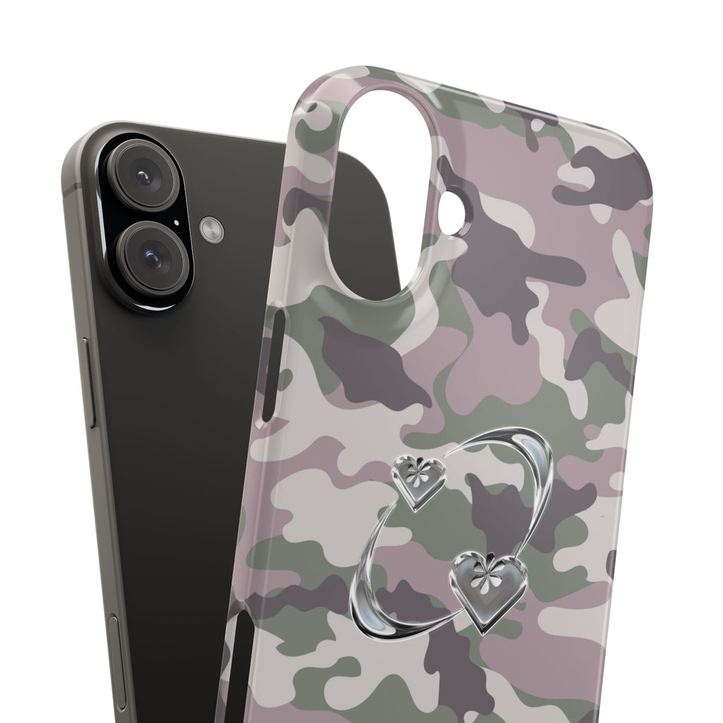 Camouflage Heart Snap Phone Case
