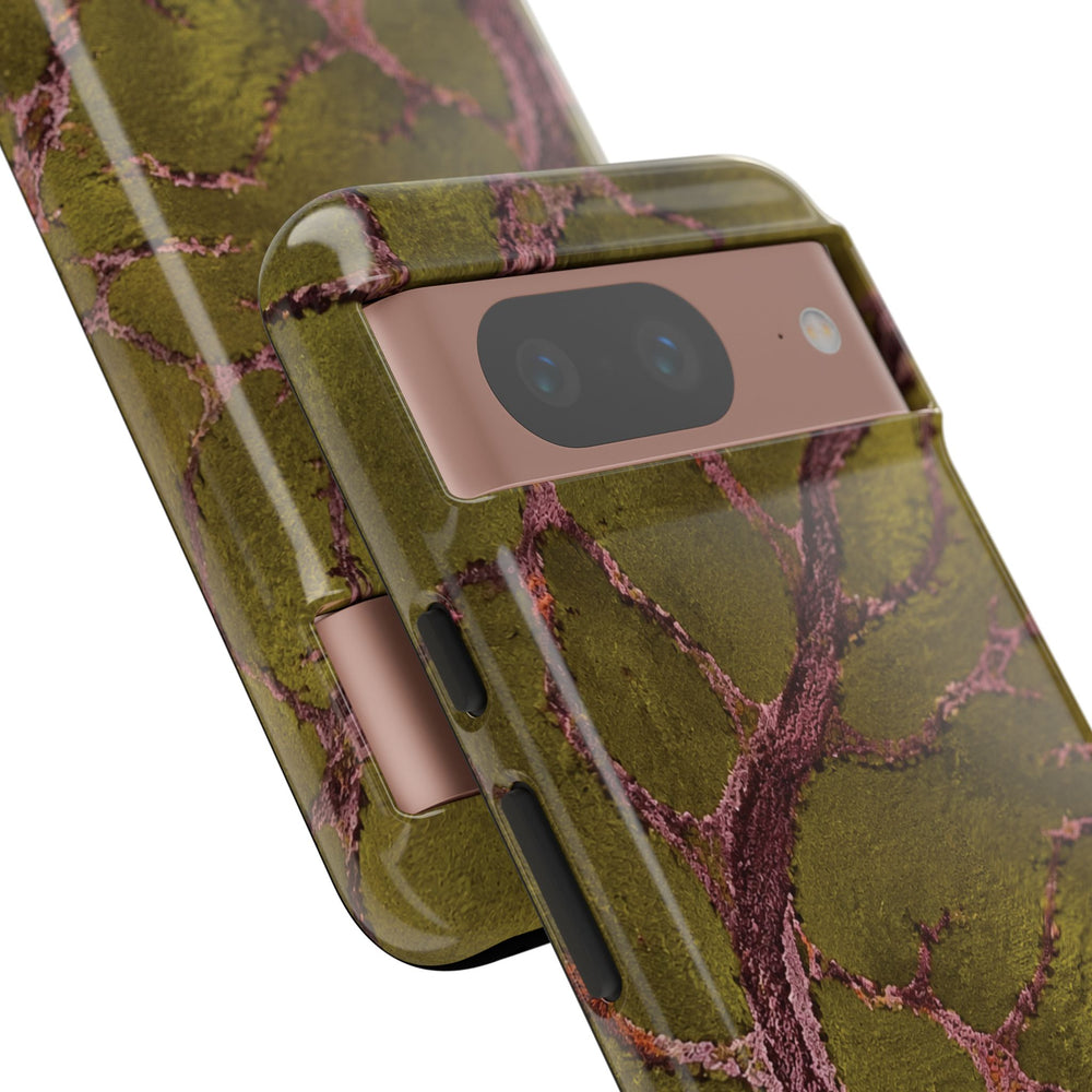 Olive & Rose Gold Tree Pattern Phone Case