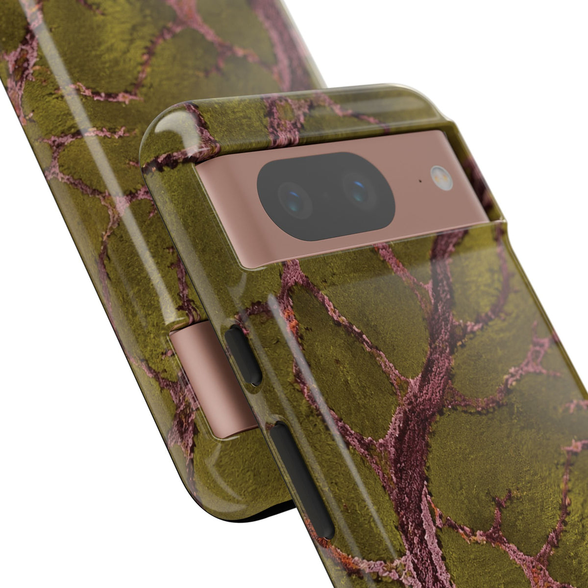 Olive & Rose Gold Tree Pattern Phone Case