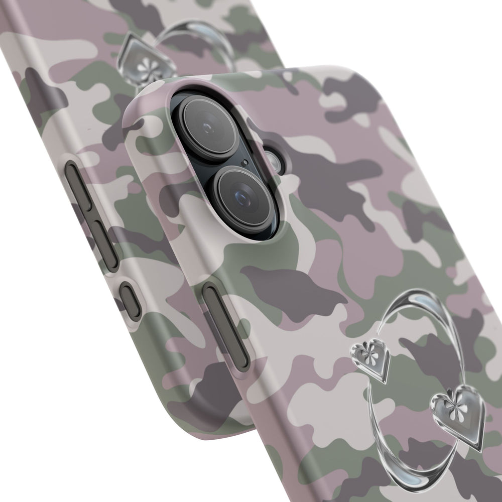 Camouflage Heart Snap Phone Case