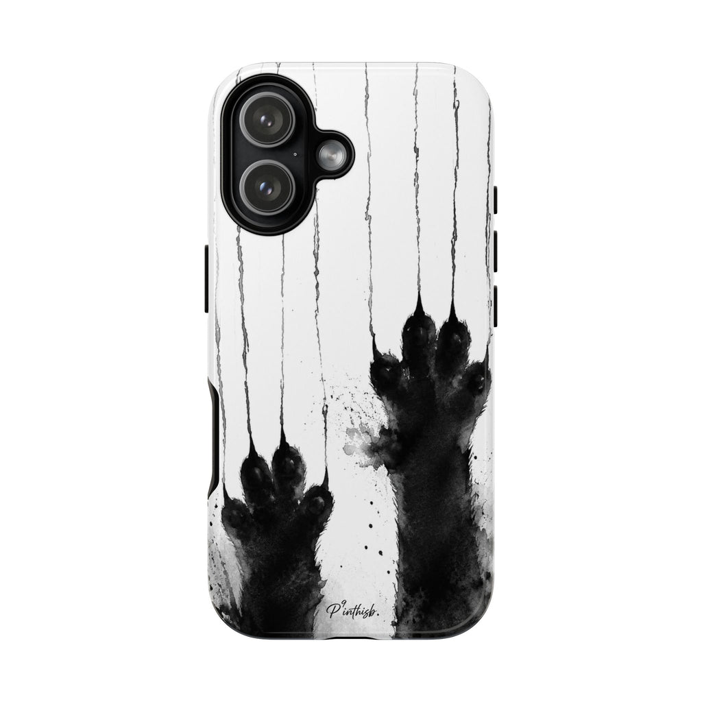 Black Ink Paw Print Tough Case