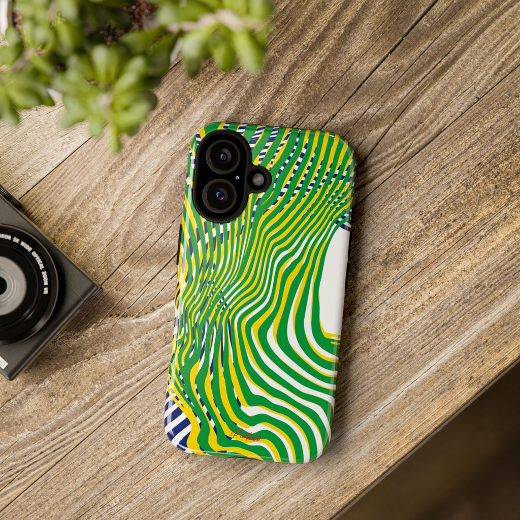 Abstract Green Wave Phone Case