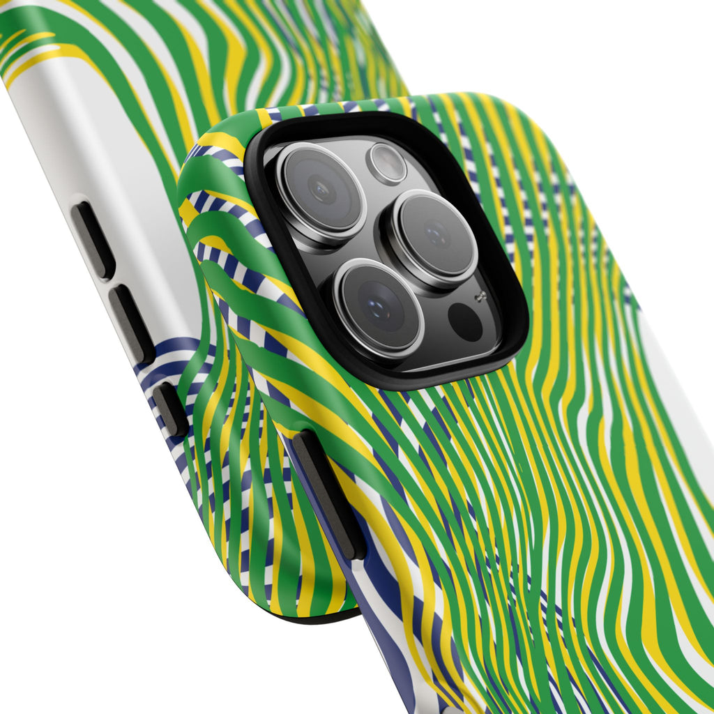 Abstract Green Wave Phone Case