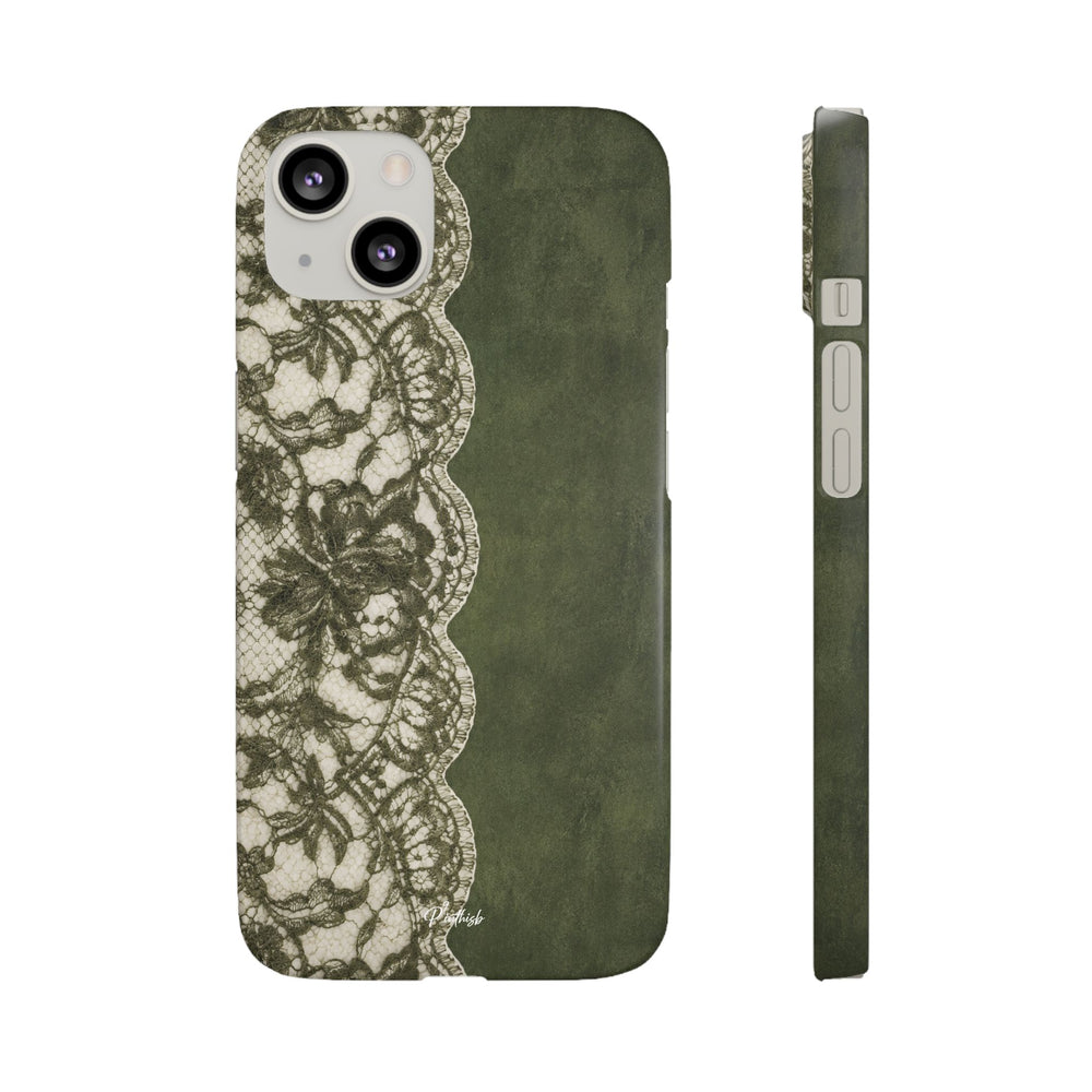 Olive Lace Snap Case