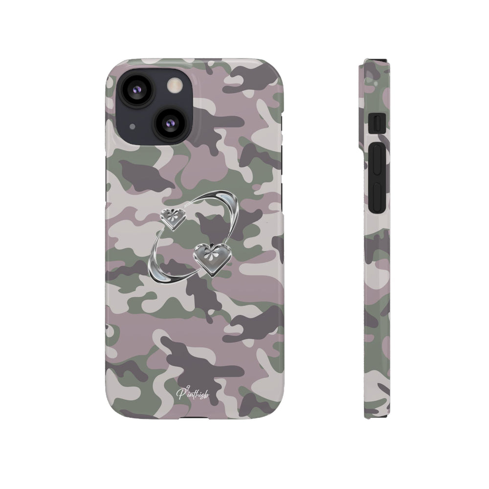 Camouflage Heart Snap Phone Case