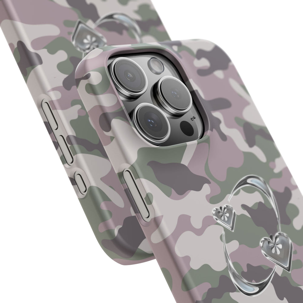 Camouflage Heart Snap Phone Case