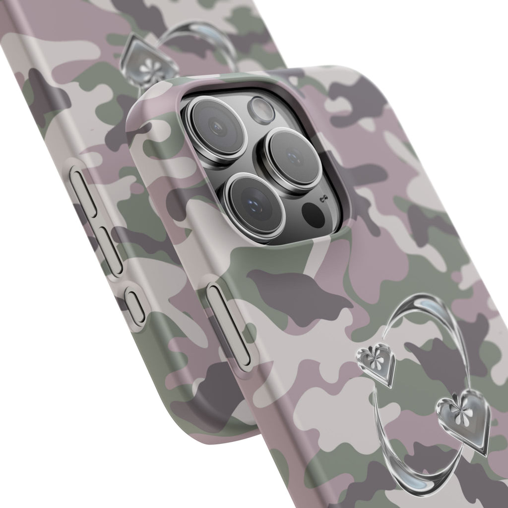 Camouflage Heart Snap Phone Case