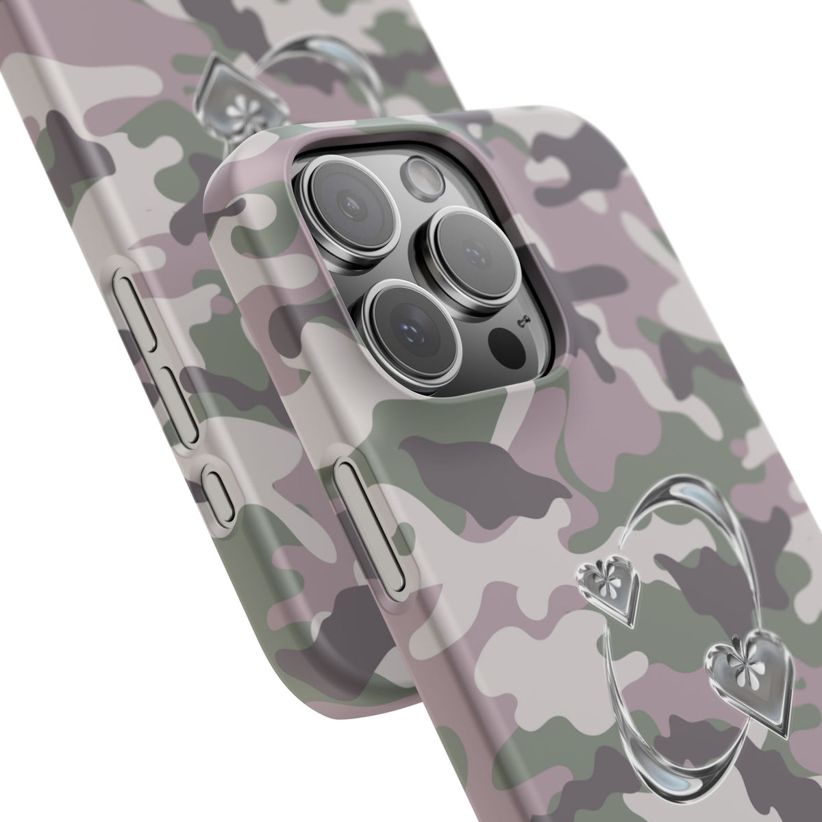 Camouflage Heart Snap Phone Case