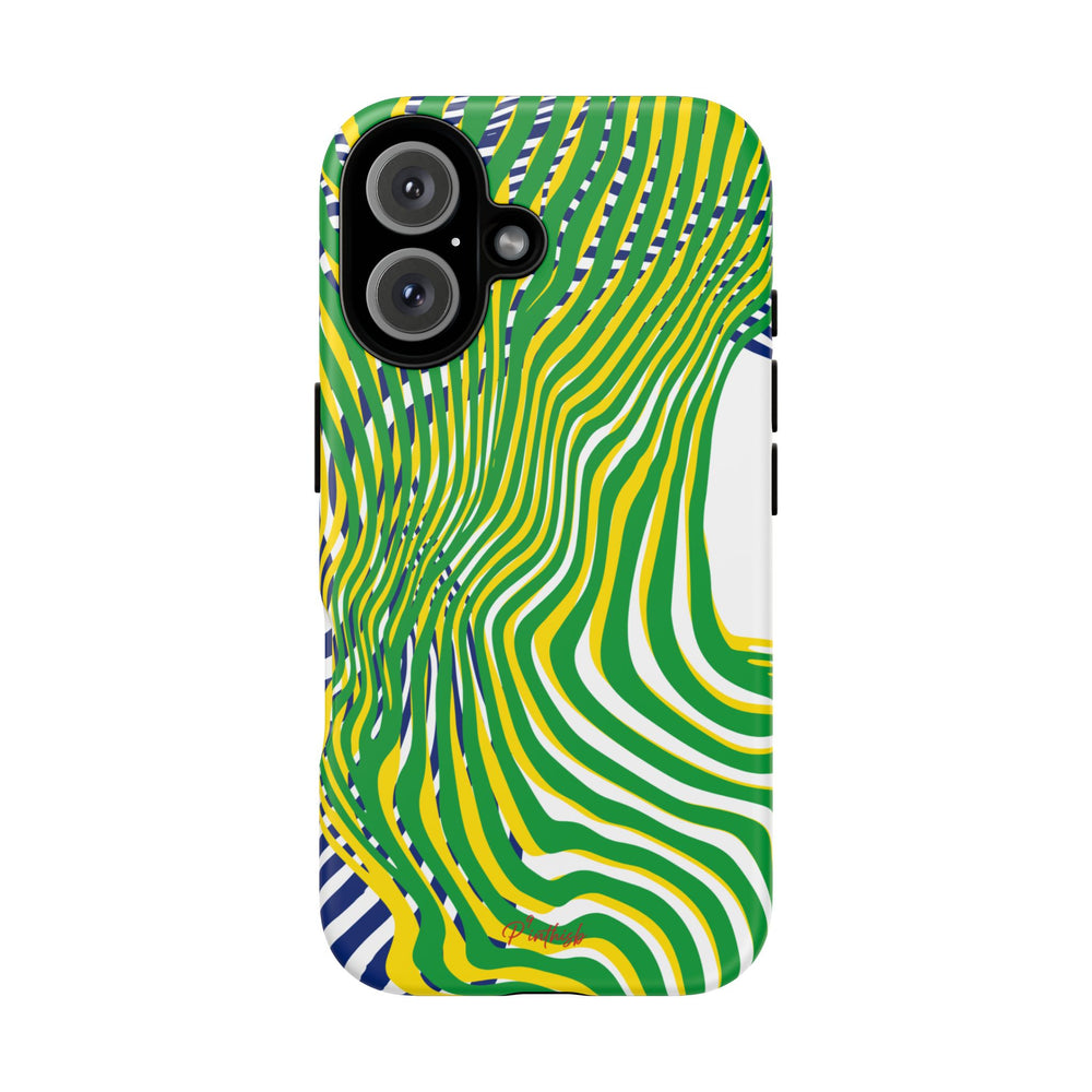 Abstract Green Wave Phone Case