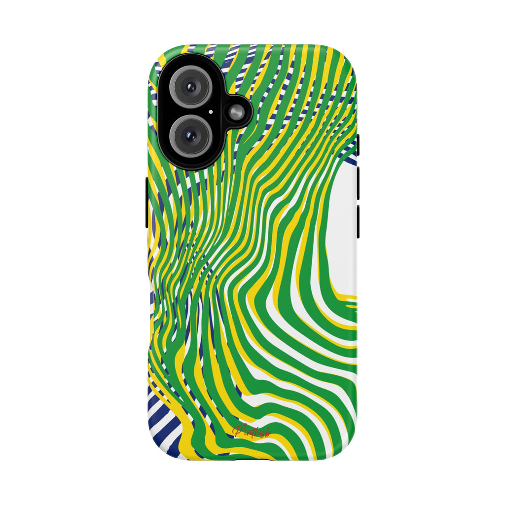 Abstract Green Wave Phone Case