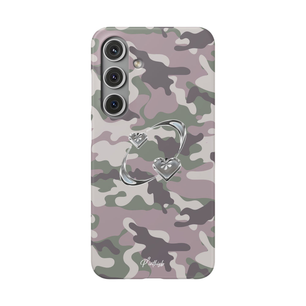 Camouflage Heart Snap Phone Case