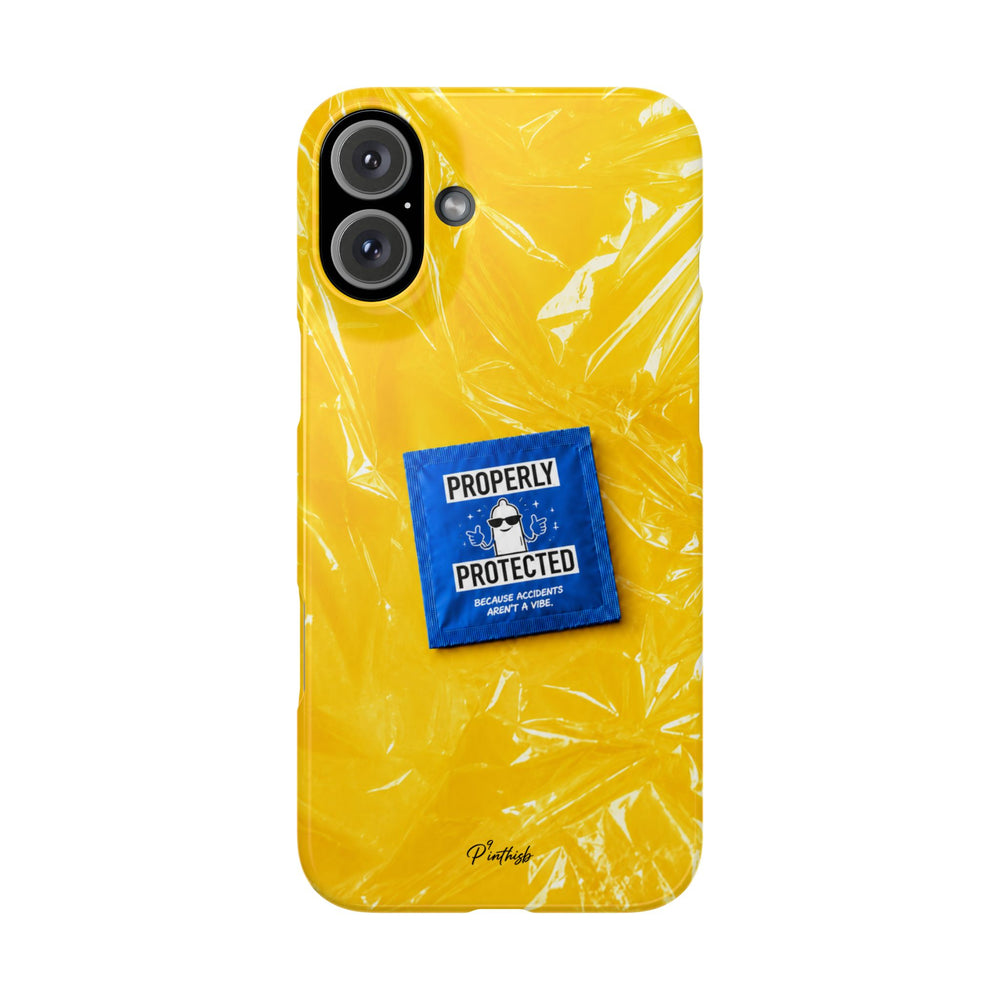 "Properly Protected" Graphic Snap Phone Case