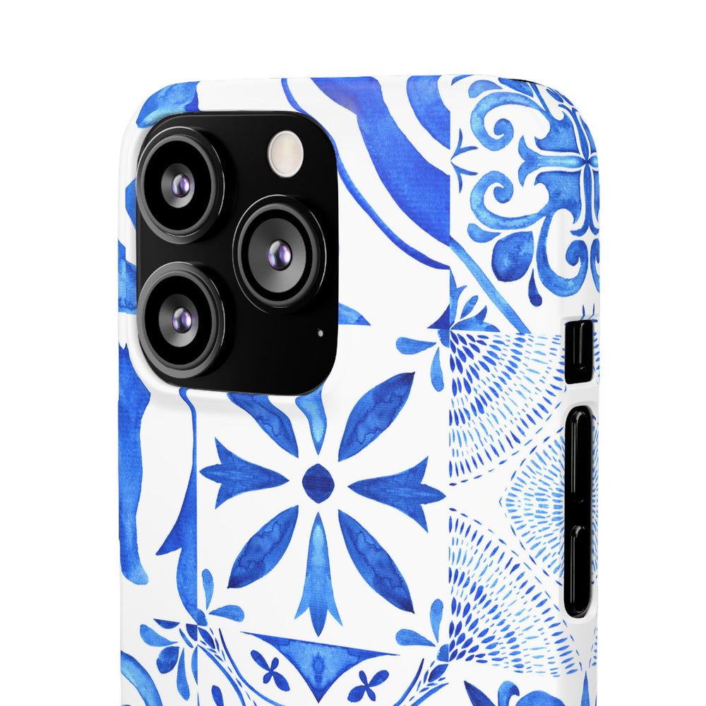 Blue Tile Pattern Snap Phone Case