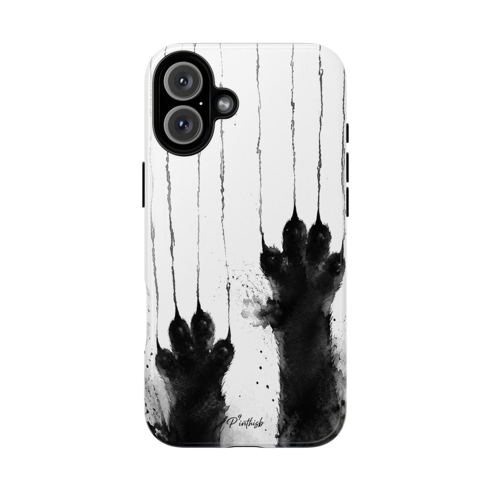 Black Ink Paw Print Tough Case