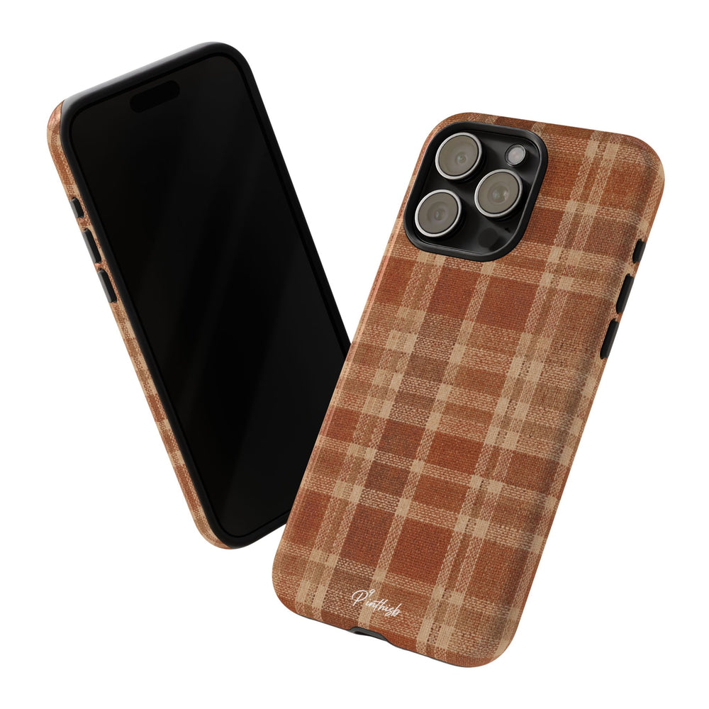 Rustic Brown Cozy Plaid Tough Case