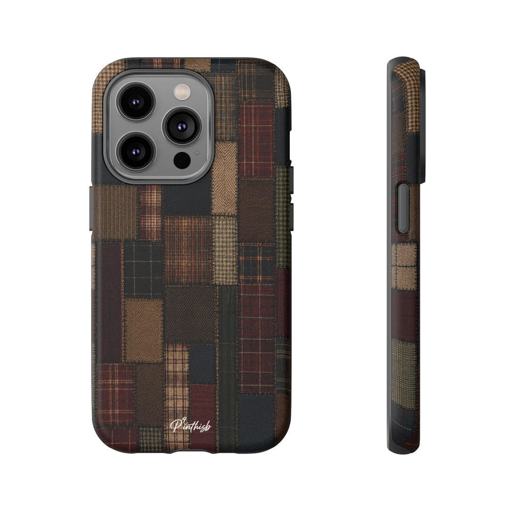 Plaid Patchwork Tough Phone Case
