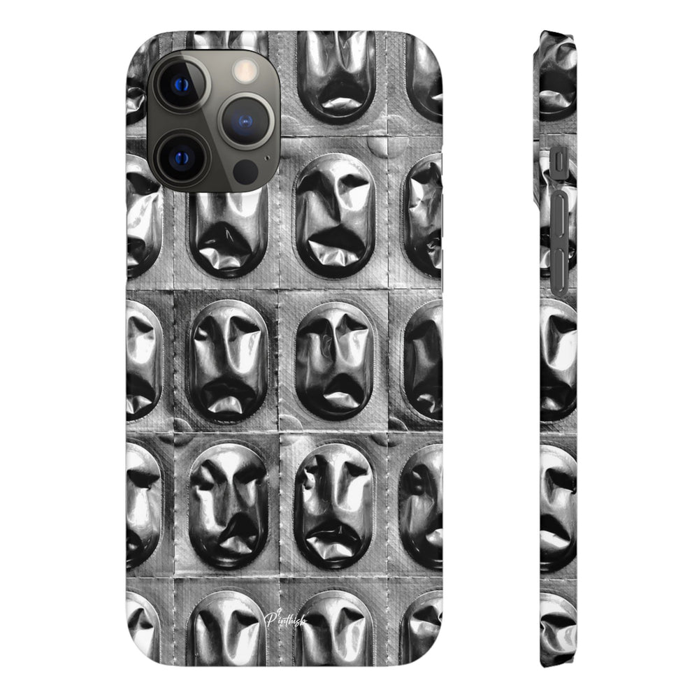Metallic Mask Grid Snap Case