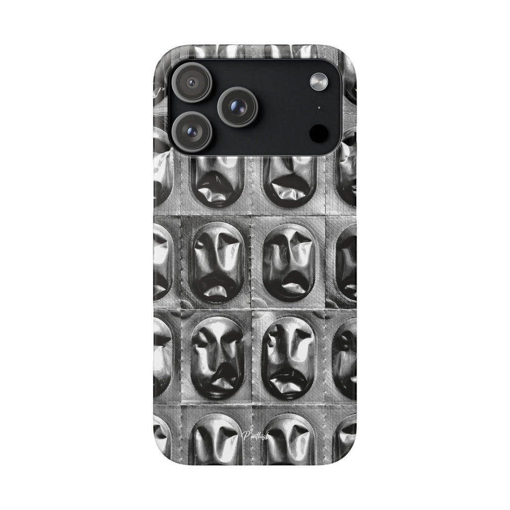 Metallic Mask Grid Snap Case