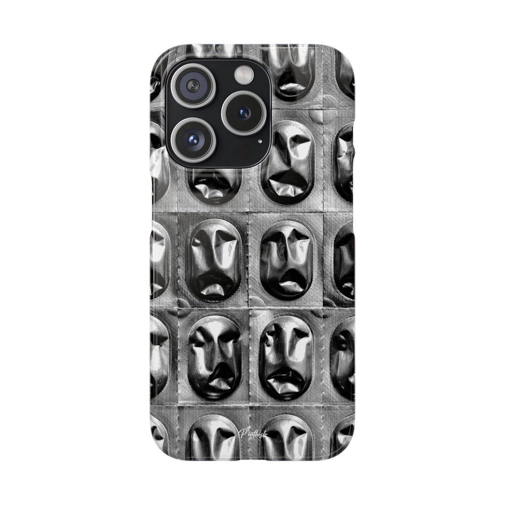 Metallic Mask Grid Snap Case