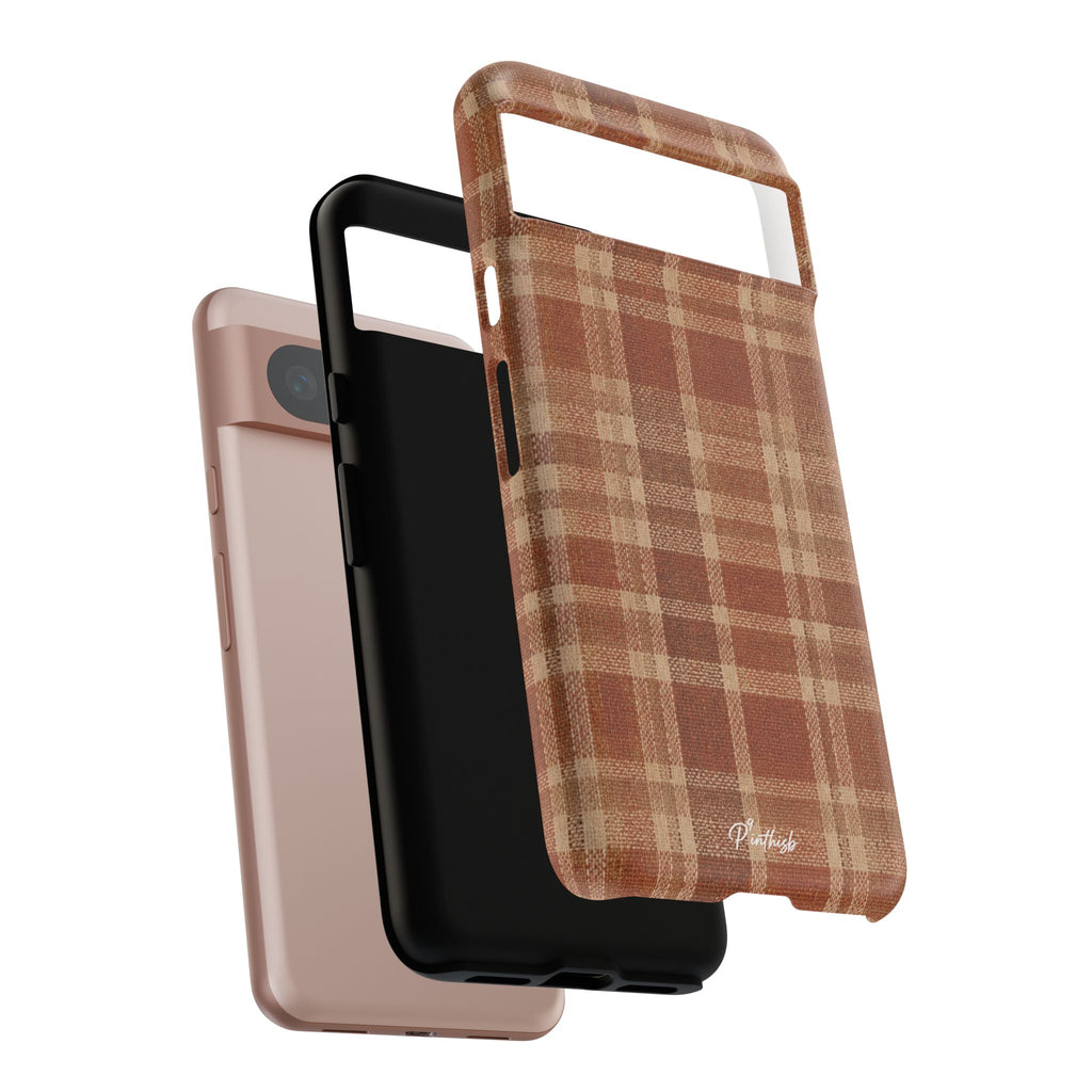 Rustic Brown Cozy Plaid Tough Case