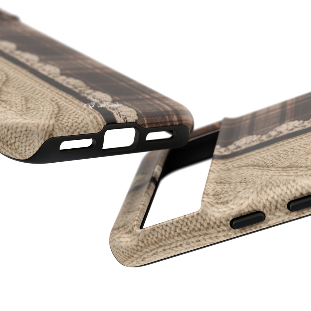 Cozy Plaid Knit Tough Phone Case