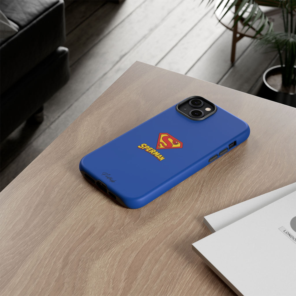 "SPERMAN" Parody Logo Tough Phone Case