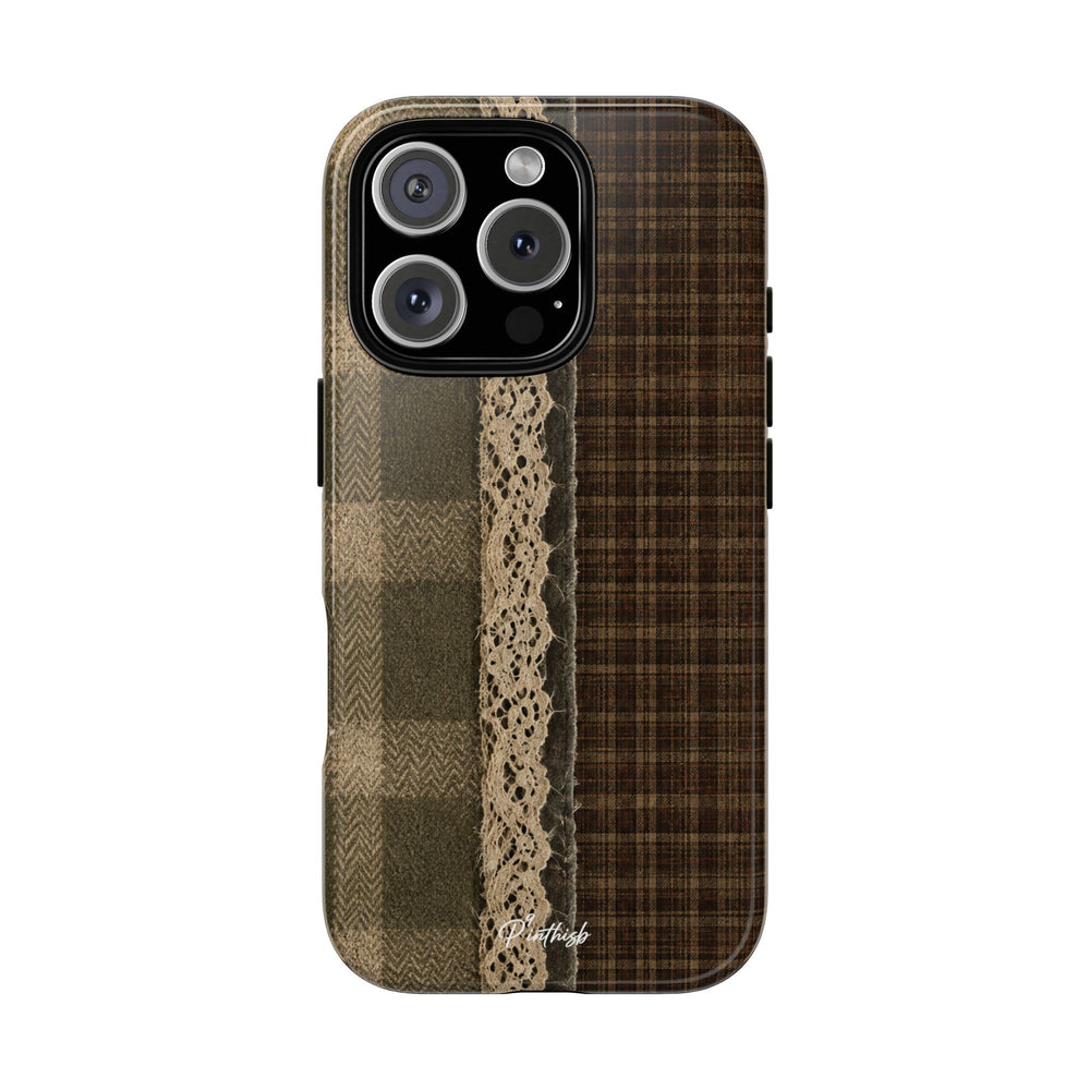 Plaid Lace Tough Phone Case