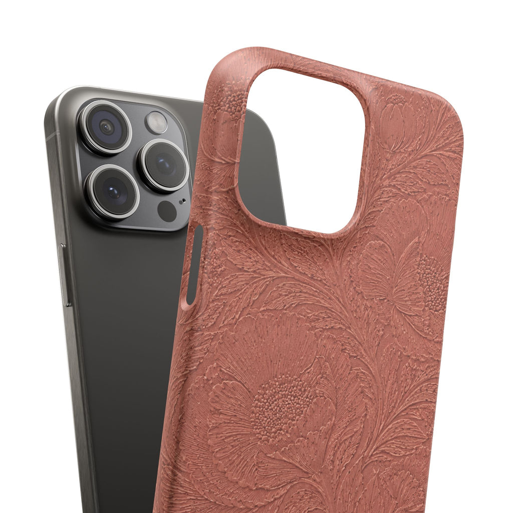 Embossed Floral Snap Case