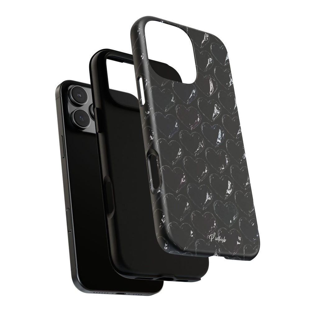 Black Pop Hearts Tough Case