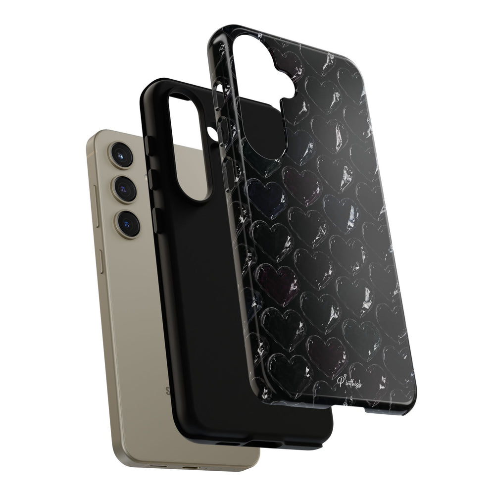 Black Pop Hearts Tough Case