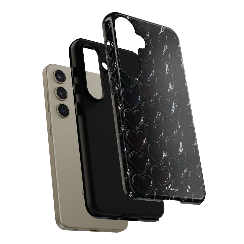 Black Pop Hearts Tough Case