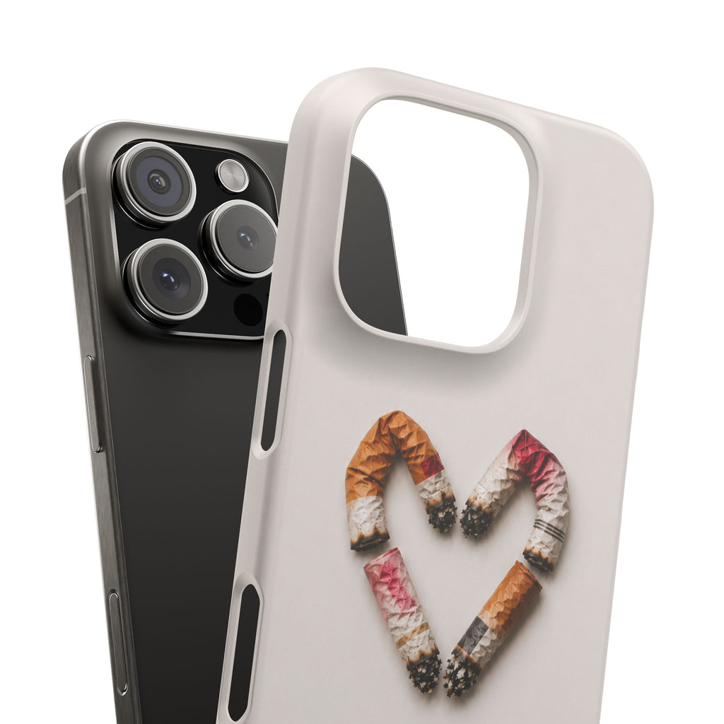 Cigarette Butts Heart Snap Case