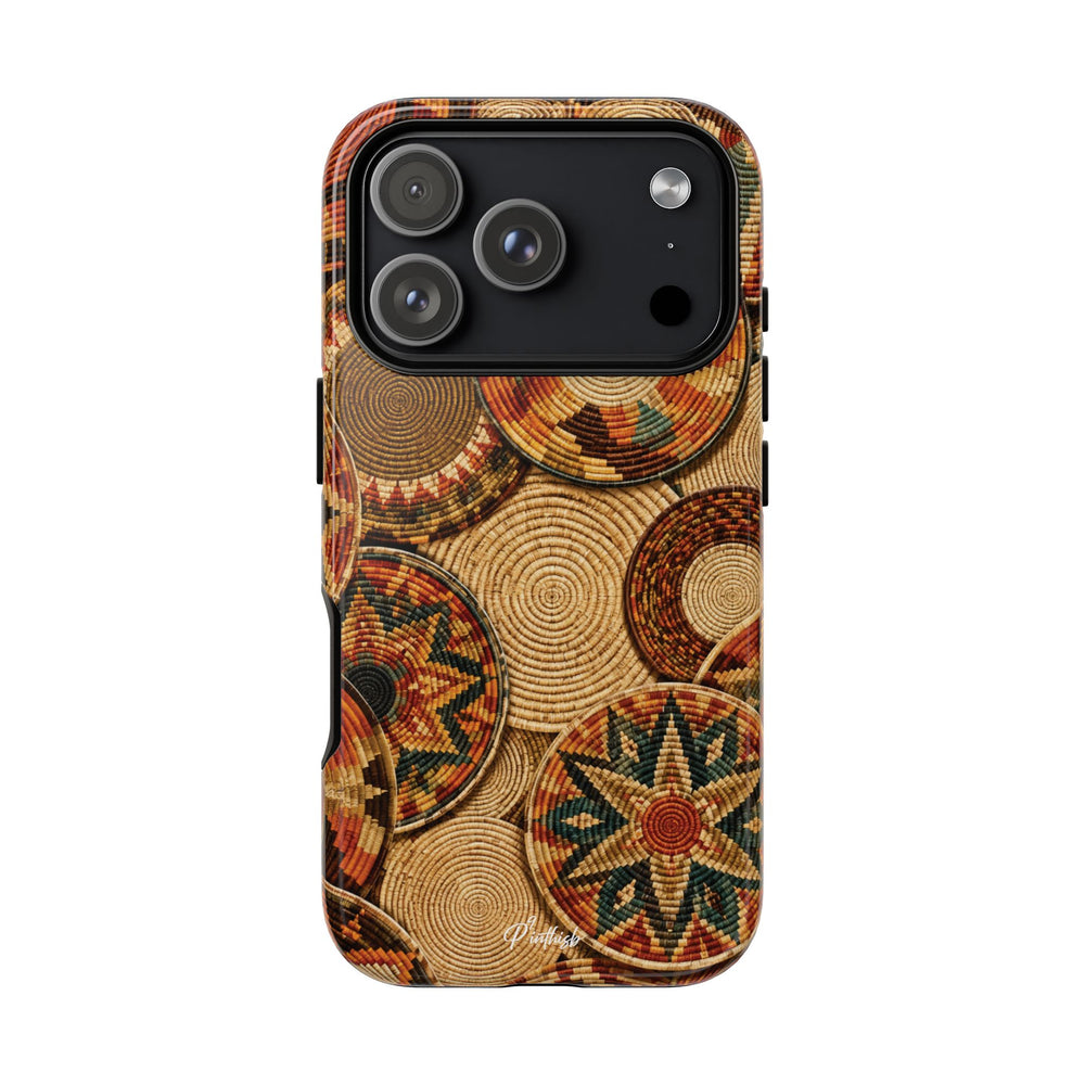 Bohemian Woven Basket Pattern Tough Case